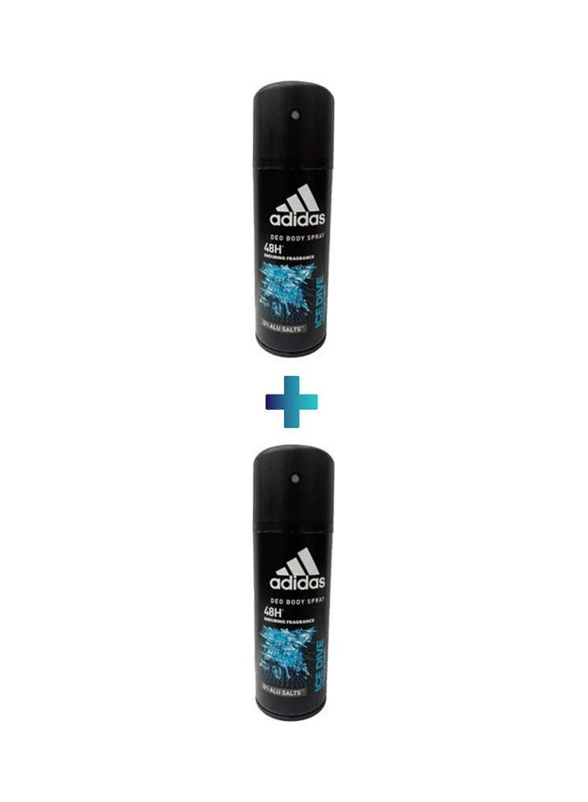 اديداس Ice Dive Deodorant Body Spray 1+1 150ml 