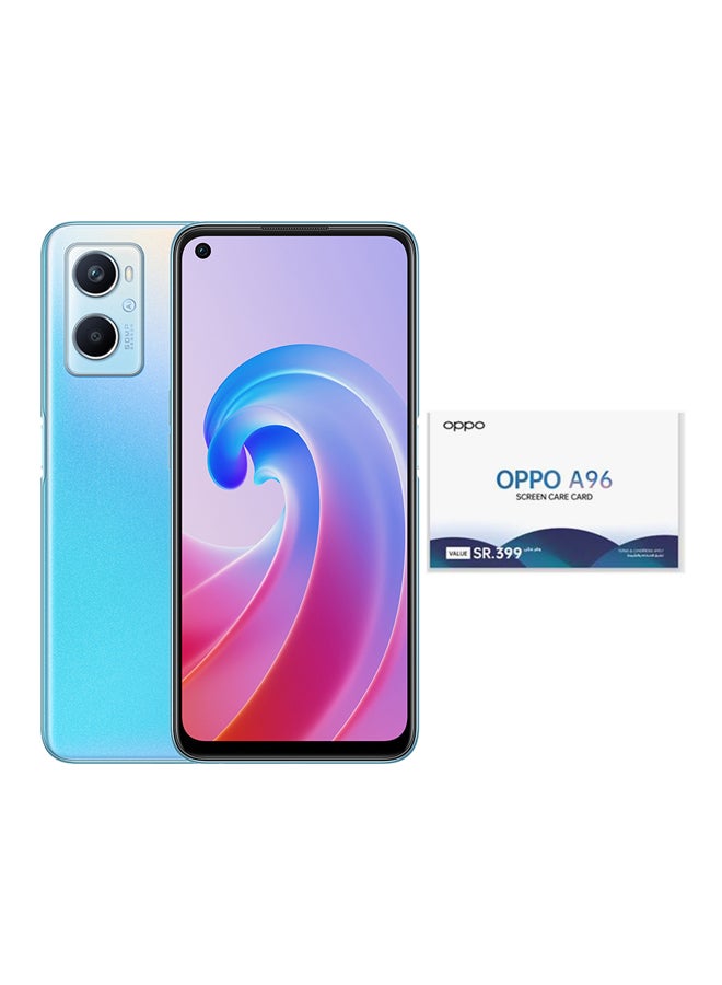 OPPO A96 Dual SIM Sunset Blue 8GB RAM 256GB 4G LTE With 6 Months Screen Warranty -Middle East Version - Image 1