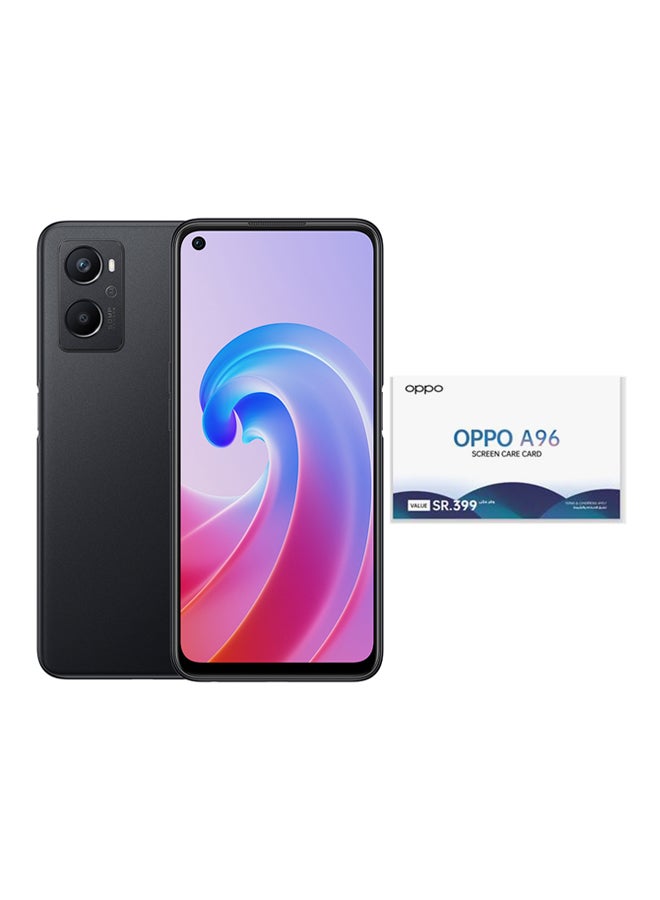 أوبو A96 Dual SIM Starry Black 8GB RAM 256GB 4G LTE With 6 Months Screen Warranty - Middle East Version - Image 1