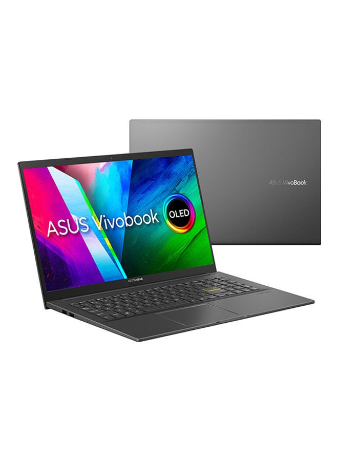 Vivobook 15 OLED K513EA-OLED0B5W  Laptop With 15.6-Inch Display, Core i5-1135G7 Processor/8GB RAM/512GB SSD/Intel UHD Graphics/Windows 11 English/Arabic Indie Black