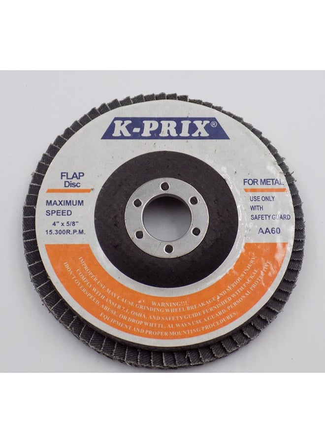 Prix Metal Flap Disc 4-inch, 60 Grade Multicolour - Image 1
