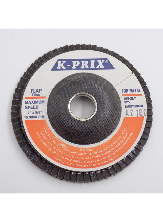 Prix Metal Flap Disc 4-inch, 100 Grade Multicolour - Image 1