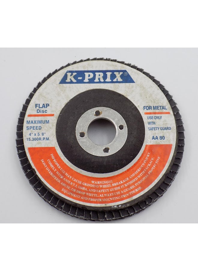 Metal Flap Disc 4-inch, 80 Grade Multicolour - v1650955116/N52250448A_1