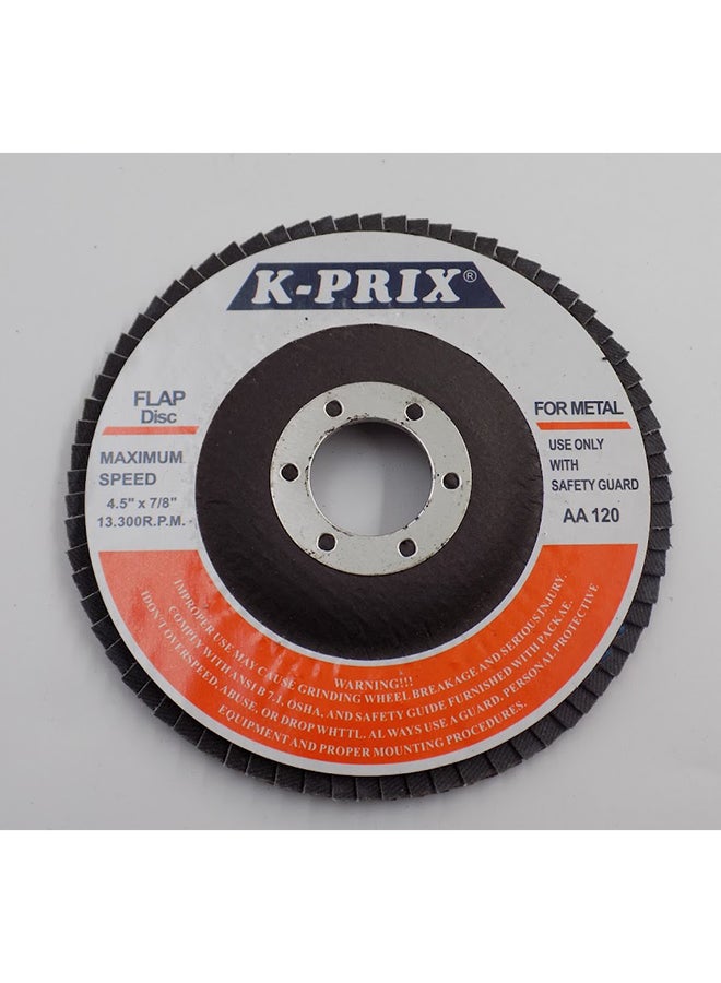 Prix Metal Flap Disc 4-1/2-inch, 120 Grade Multicolour - Image 1