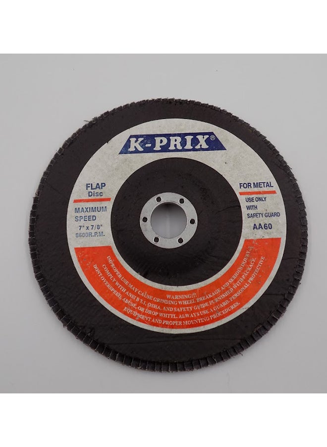 Prix Metal Flap Disc 7-inch, 60 Grade Multicolour - Image 1