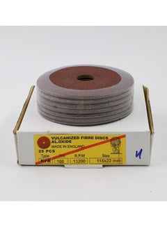 Prix Aluminum Oxide Sanding Disc 4-1/2-inch, 100 Grit (25 PCS/Box) Brown  - Image 1