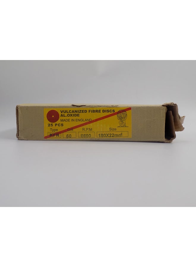 بريكس Aluminum Oxide Sanding Disc 7-inch, 60 Grit (25 PCS/Box) Brown - Image 1