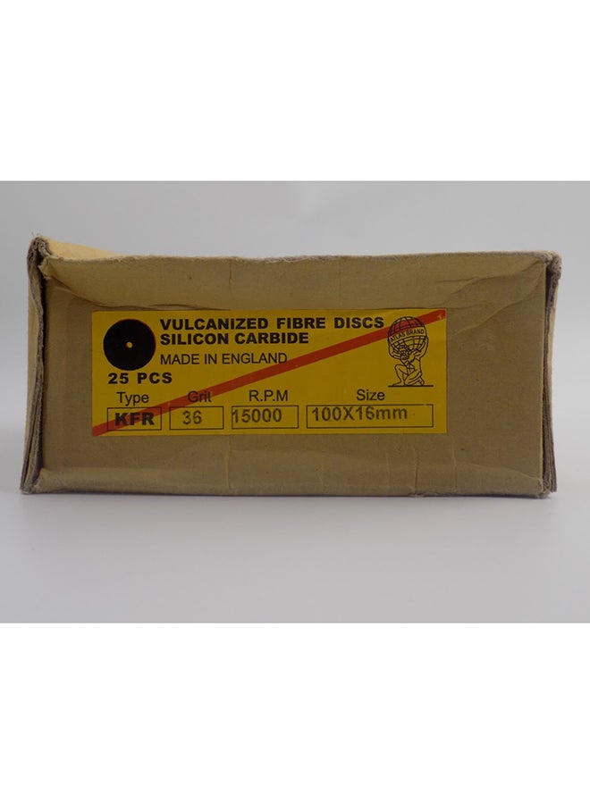 Prix Silicon Carbide Sanding Disc 4-inch, 36 Grit (25 PCS/Box) Brown - Image 1