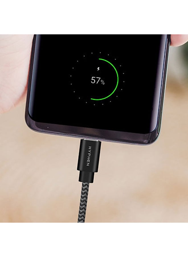 HYPHEN Type C to Type C Fast Charging Cable 100W - 1m Black - Image 4