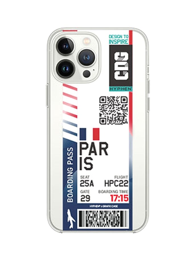 هايفن غطاء حماية جرافيك باس بطبعة "PAR" لهاتف آيفون 13 برو ماكس متعدد الألوان - Image 4