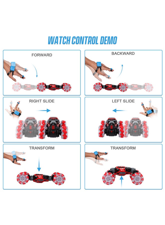 4WD Gesture Sensor Control Deformable All-Terrain Transformable LED Light RC Stunt Car 17.5x33x8.5cm  - Image 5
