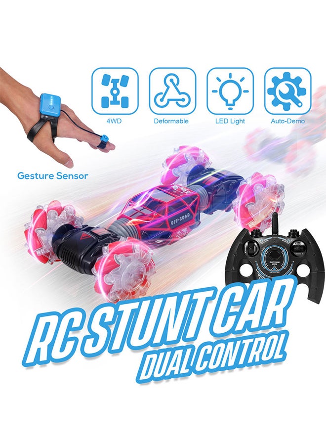 4WD Gesture Sensor Control Deformable All-Terrain Transformable LED Light RC Stunt Car 17.5x33x8.5cm