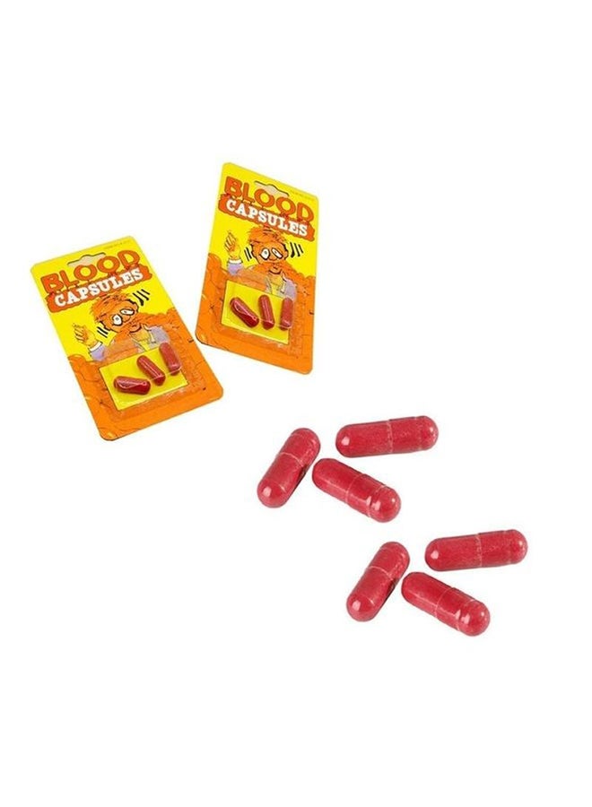 6-Piece Horror Funny Gag Joke Realistic Fake Mouth Blood Capsules - Image 2