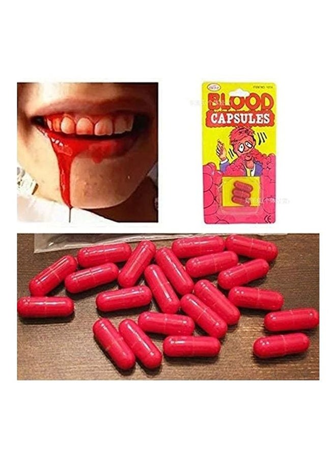 6-Piece Horror Funny Gag Joke Realistic Fake Mouth Blood Capsules - Image 5