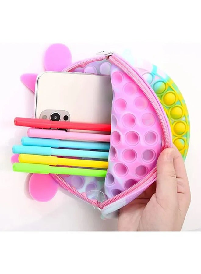 XiuWoo - 2-in-1 Stress and Anxiety Relief Push Pop Bubble Silicone Unique Fidget Toy Shoulder Bag 7.08x7.08x7.87inch - Image 1