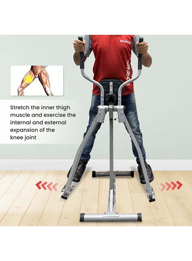 Sparnod Fitness - SAW-07 Air Walk Trainer Elliptical Machine for Home Use with LCD Monitor 100 Kg Max Weight, Grey 142 x 74 x 46cm - Image 1