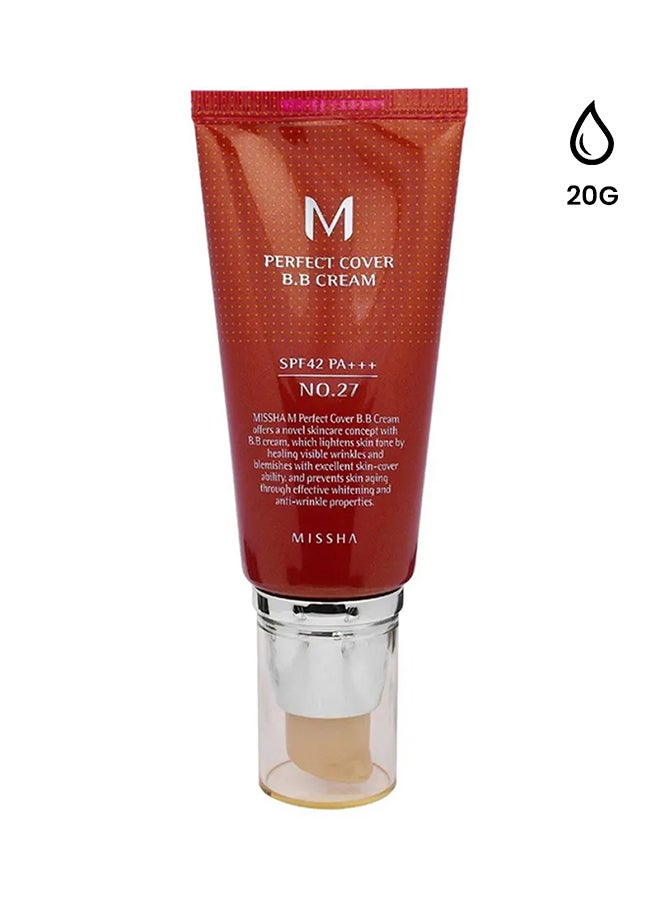 Missha Perfect Cover BB Cream SPF 42 27 Honey Beige