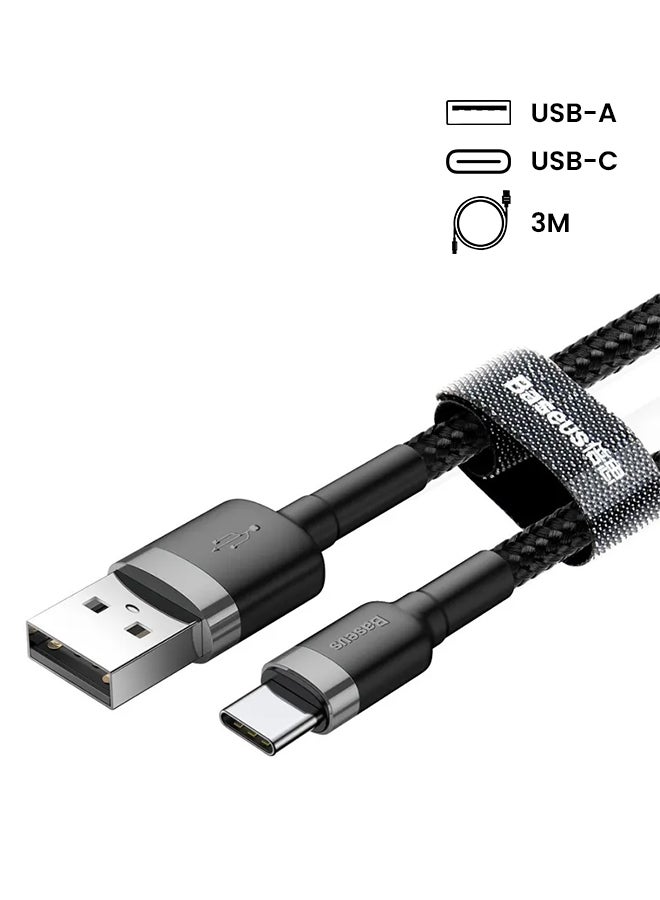 بيسوس واير BASEUS CAFULE TYPE-C رمادي / أسود (3متر) أسود / رمادي - Image 2