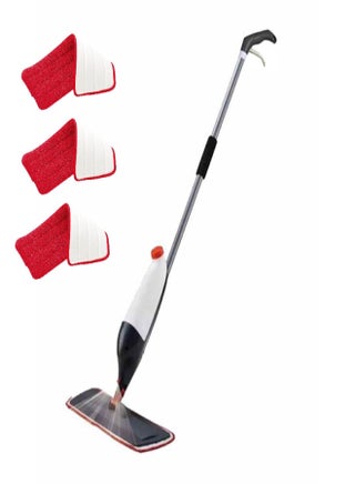 4 Piece Handheld Floor Cleaning Spray Mop With Towels Set Multicolour 110cm - v1650996380/N38089858A_1