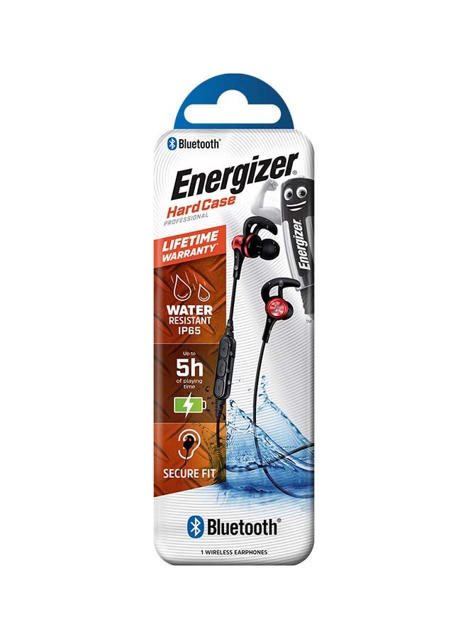 Energizer Sport Bluetooth Earphones, IP65 Waterproof, Secure Fit, 5.0 Red - Image 3