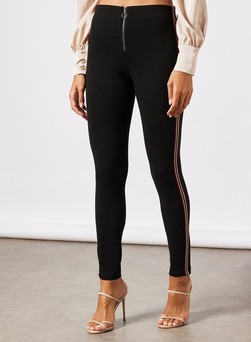 BRAVE SOUL - Side Stripe Jeggings Black - Image 1