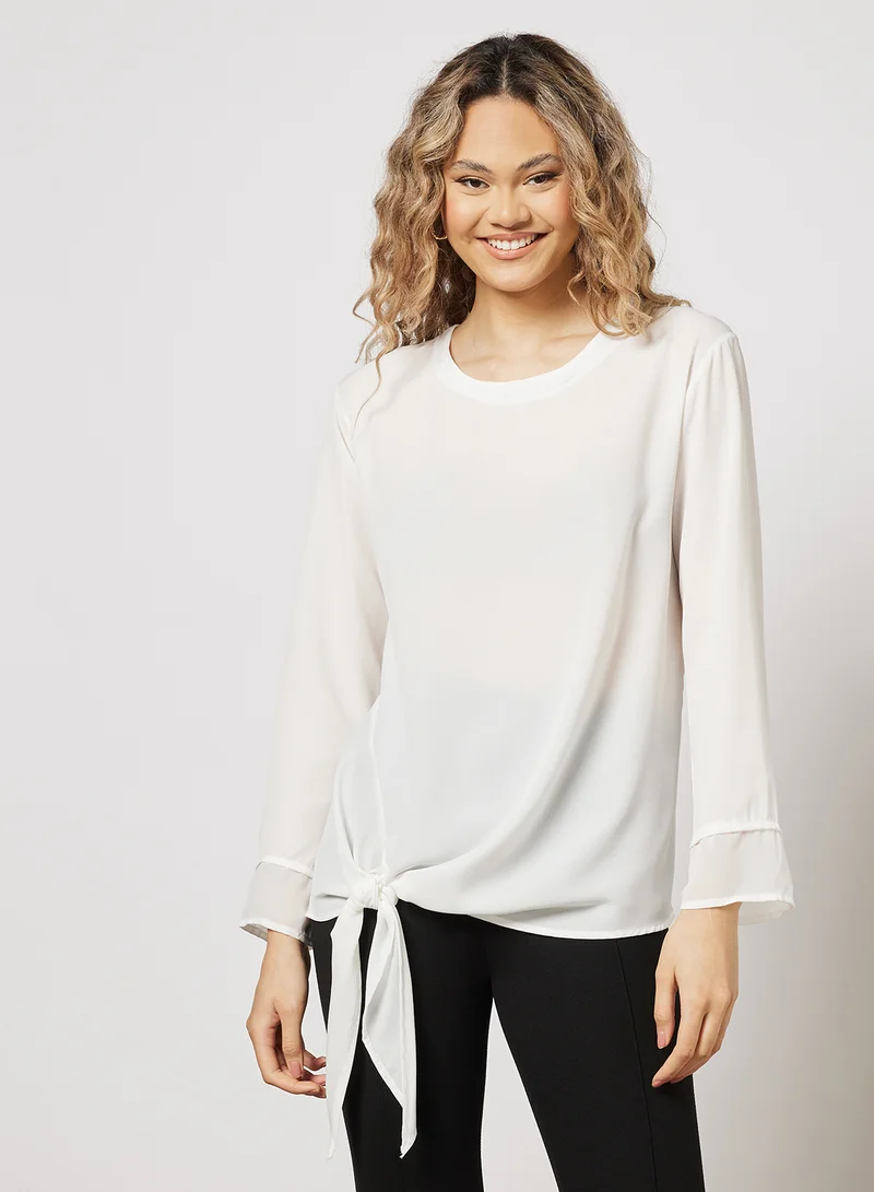 FOREVER 21 Woven Long Sleeves Polyester Top