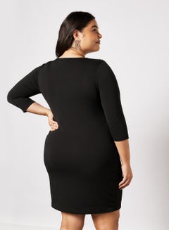 Vero Moda Curve Shoulder Embellished Dress Black  - Image 2