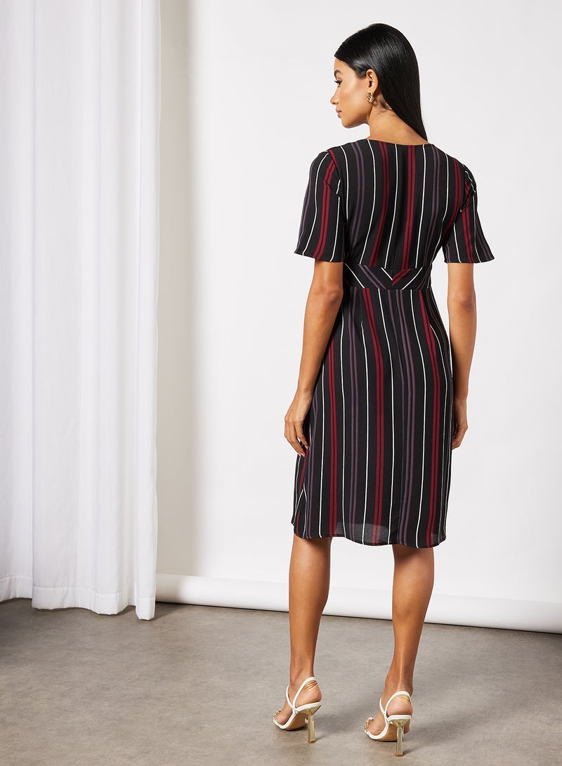 BRAVE SOUL - Short Sleeve Midi Dress Multi - Image 1