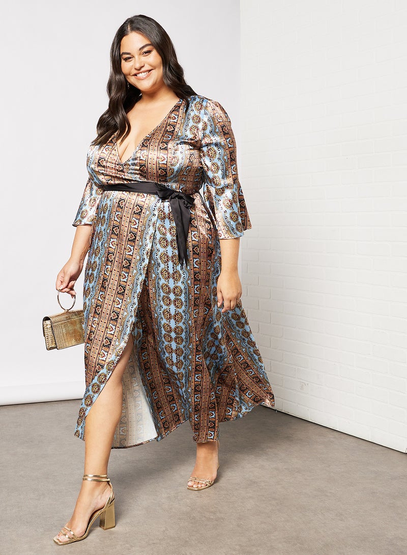 Chi-Chi London - Amanda Printed Dress Multi - Image 1