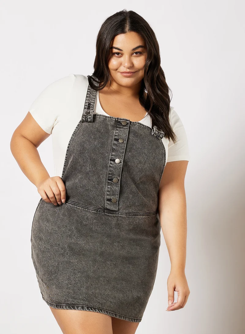 Violeta By Mango Plus Size Denim Dress