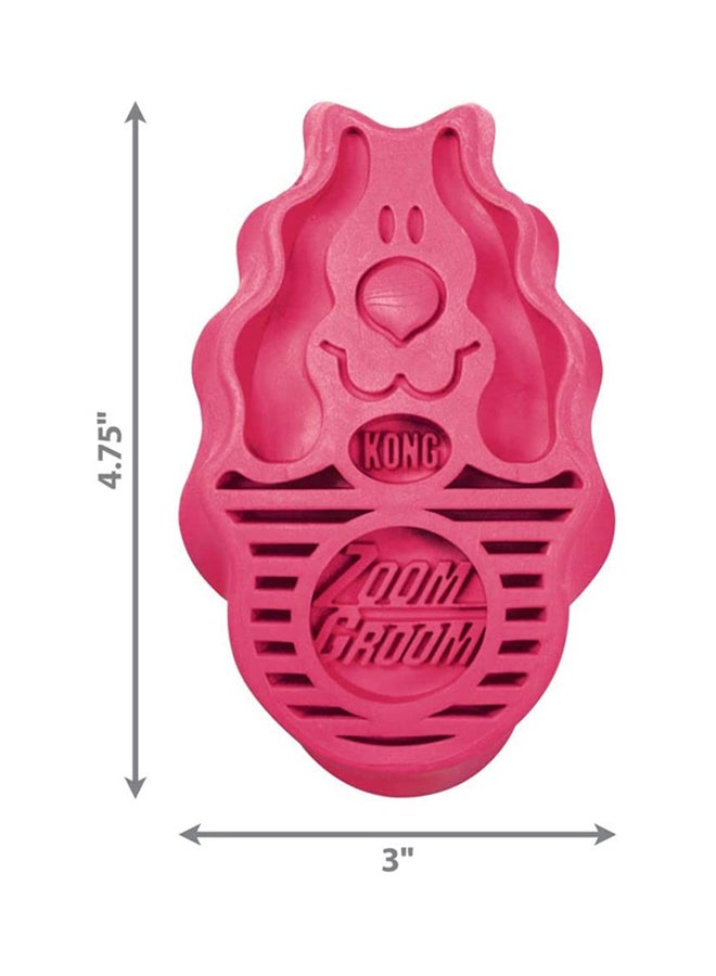 Dog Brush For Grooming And Shampooing Red One Size