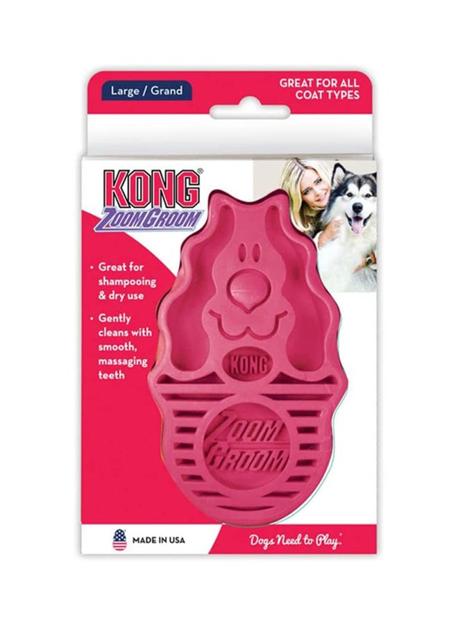 Dog Brush For Grooming And Shampooing Red One Size