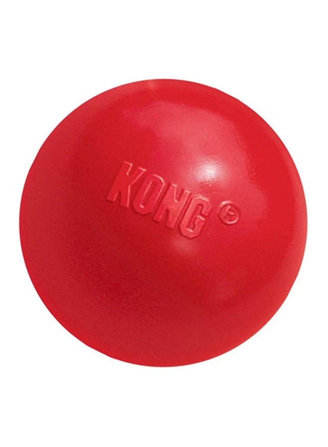 Kong - Ball With Hole Durable Rubber Fetch Toy Red 2.5inch - Image 1