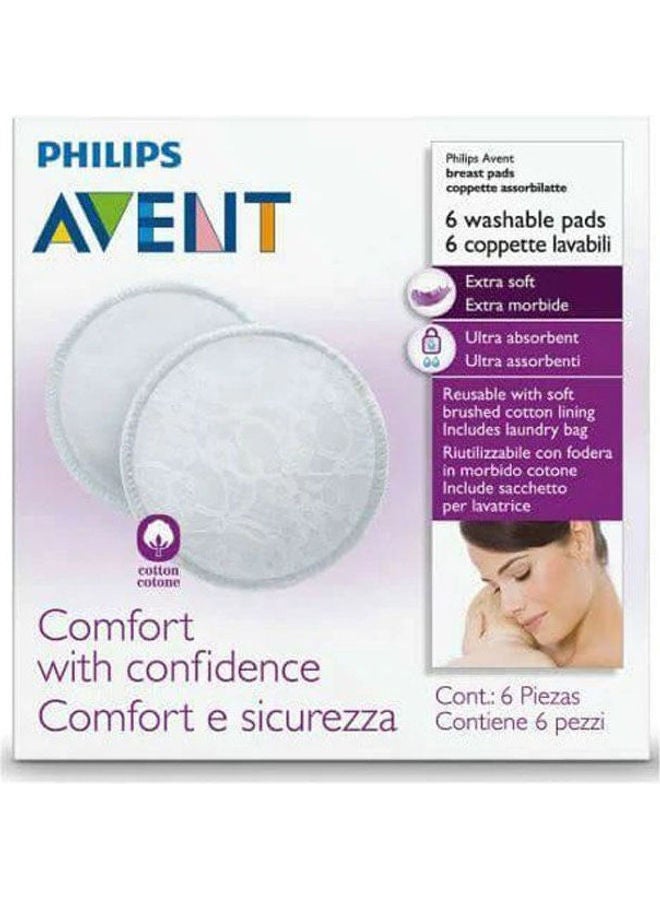 Philips Avent Washable Breast Pads- Pack Of 6