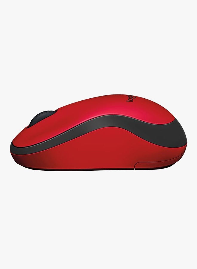 M220 Wireless Mouse, Silent Buttons, 2.4 GHz With USB Mini Receiver, 1000 DPI Optical Tracking, 18 Month Battery Life, Ambidextrous PC / Mac / Laptop Red