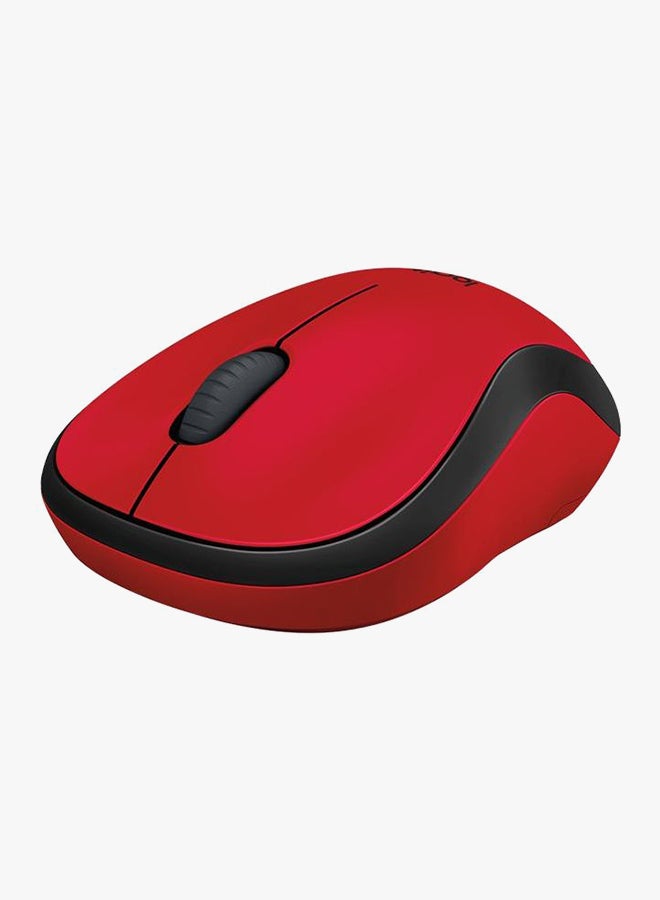 M220 Wireless Mouse, Silent Buttons, 2.4 GHz With USB Mini Receiver, 1000 DPI Optical Tracking, 18 Month Battery Life, Ambidextrous PC / Mac / Laptop Red