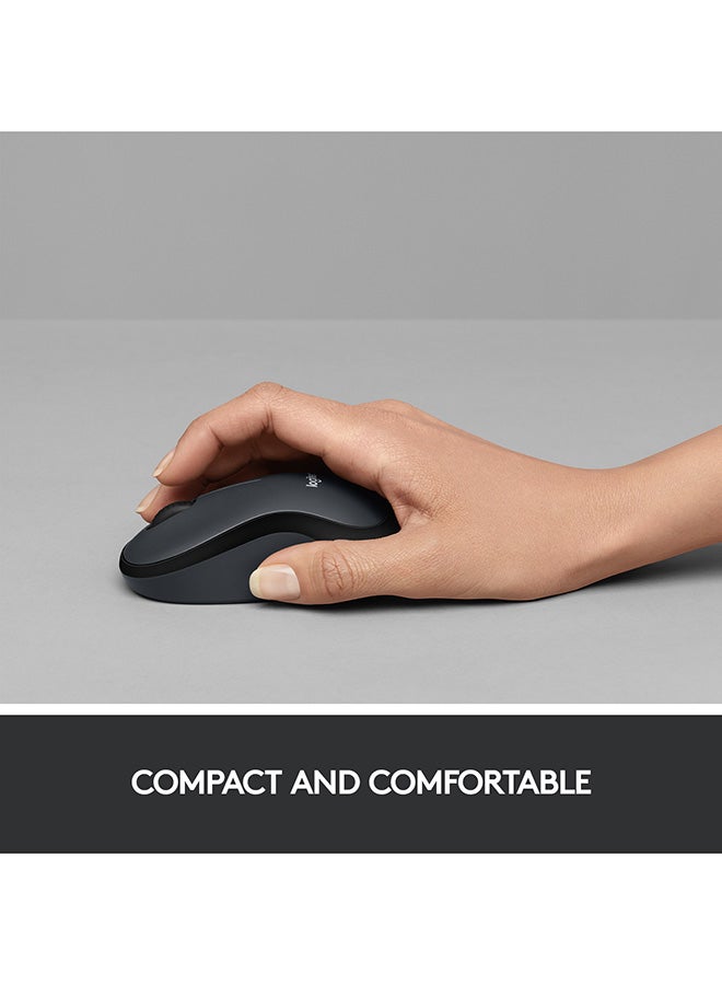 M220 Wireless Mouse, Silent Buttons, 2.4 GHz With USB Mini Receiver, 1000 DPI Optical Tracking, 18 Month Battery Life, Ambidextrous PC / Mac / Laptop Red