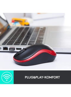 Logitech M185 Wireless Mouse Black/Red  - Image 5