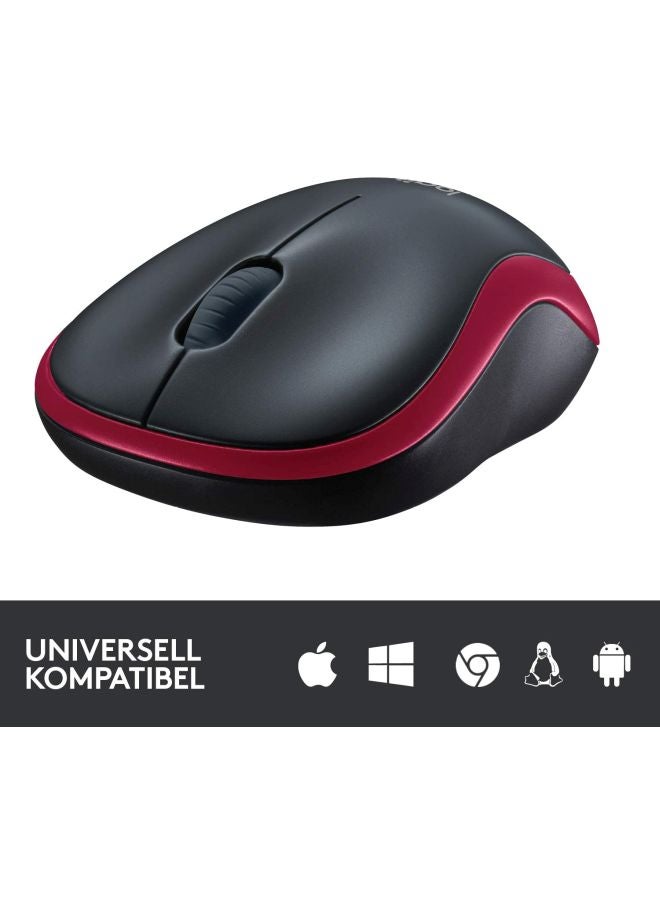M185 Wireless Mouse Black/Red