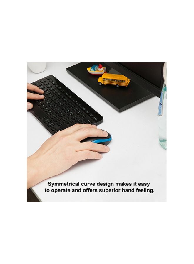 Logitech - Wireless Wifi Mouse With Receiver Black/Blue - Image 1