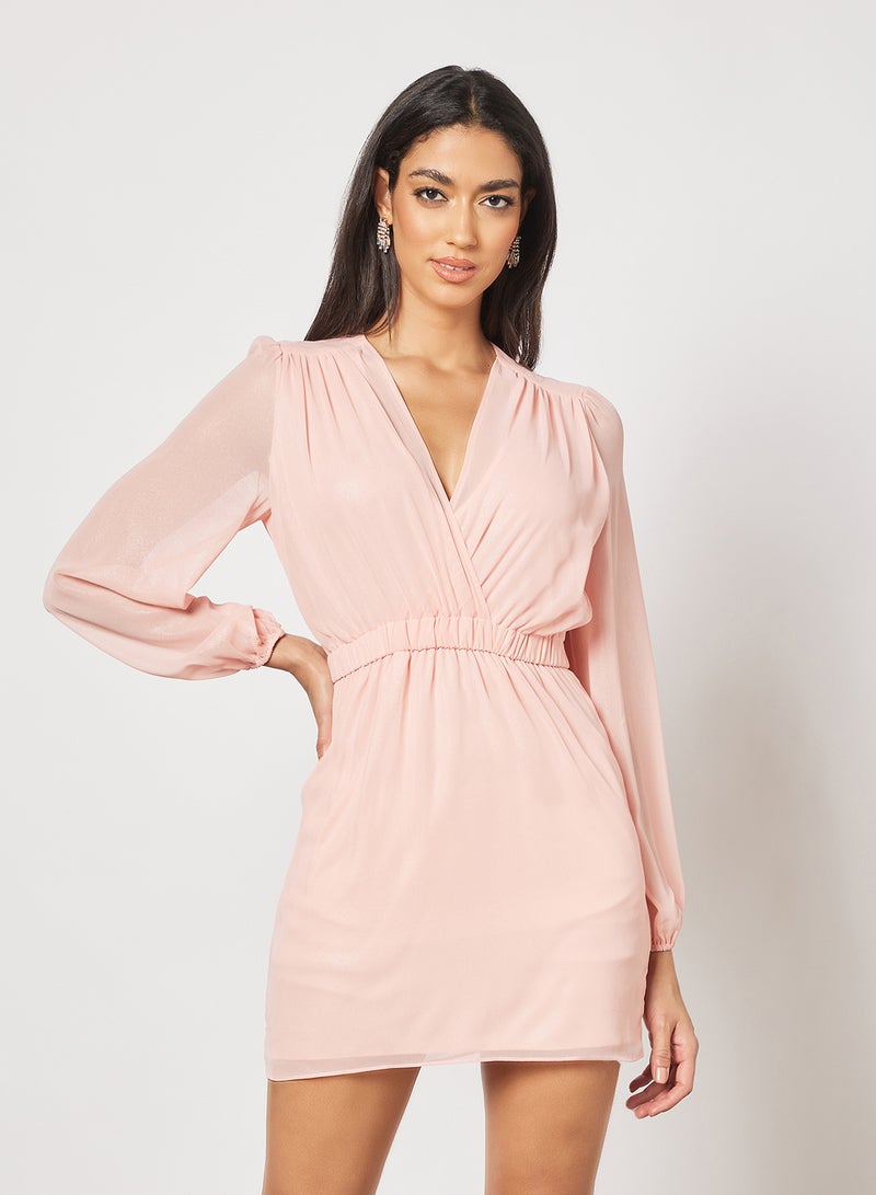 tfnc LONDON - Solid Wrap Dress Pink - Image 1