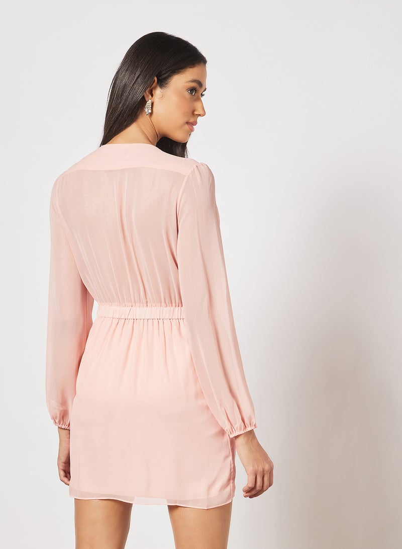 tfnc LONDON - Solid Wrap Dress Pink - Image 1