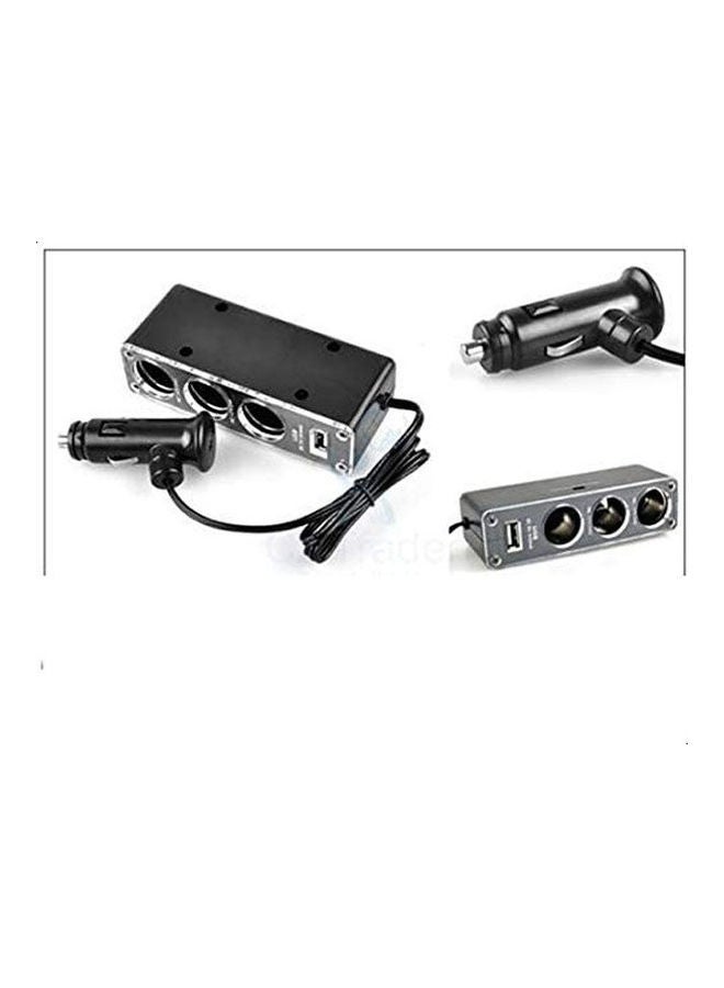 Generic - 3-Way Car Cigarette Lighter 3 Socket - Image 1