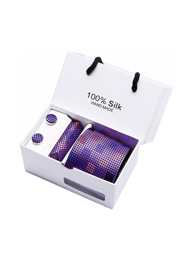 مجموعة ربطة عنق بوليستر أرجواني - Image 1