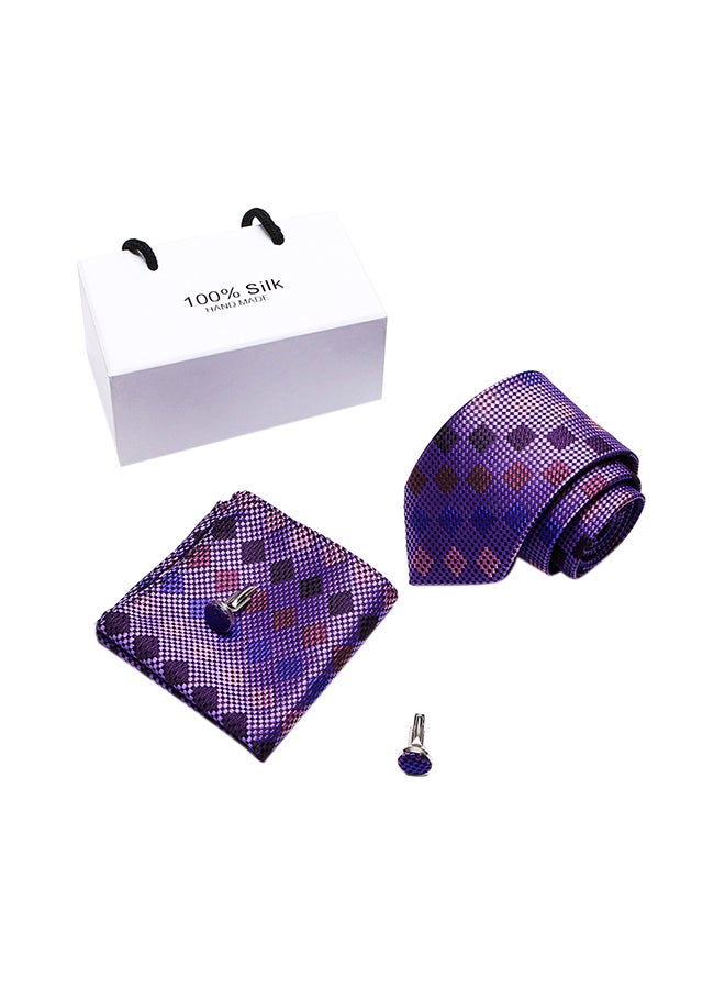 مجموعة ربطة عنق بوليستر أرجواني - Image 2