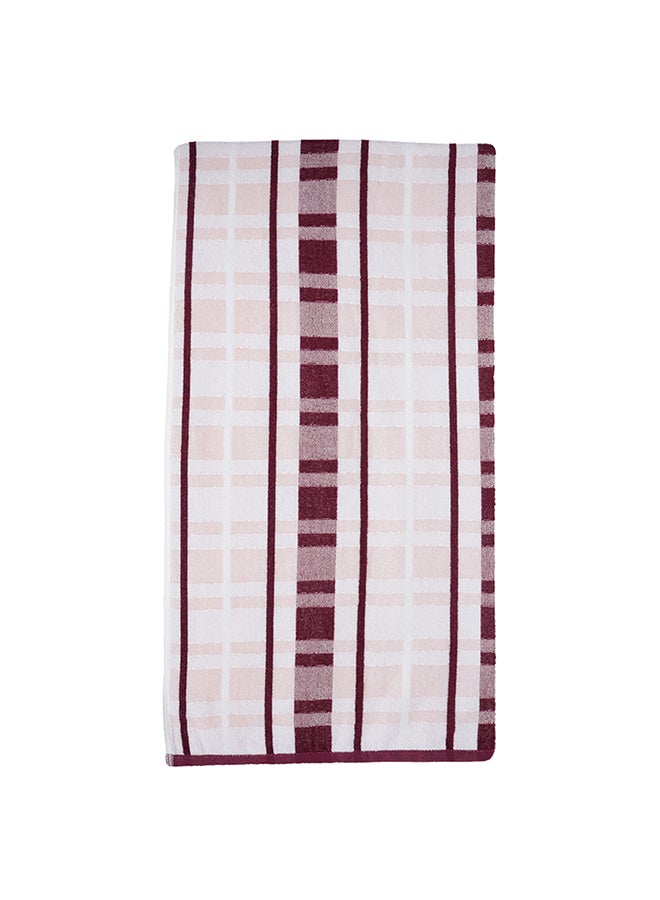 لورين سميث منشفة حمام أبيض / وردي / أرجواني 75x150سم - Image 3