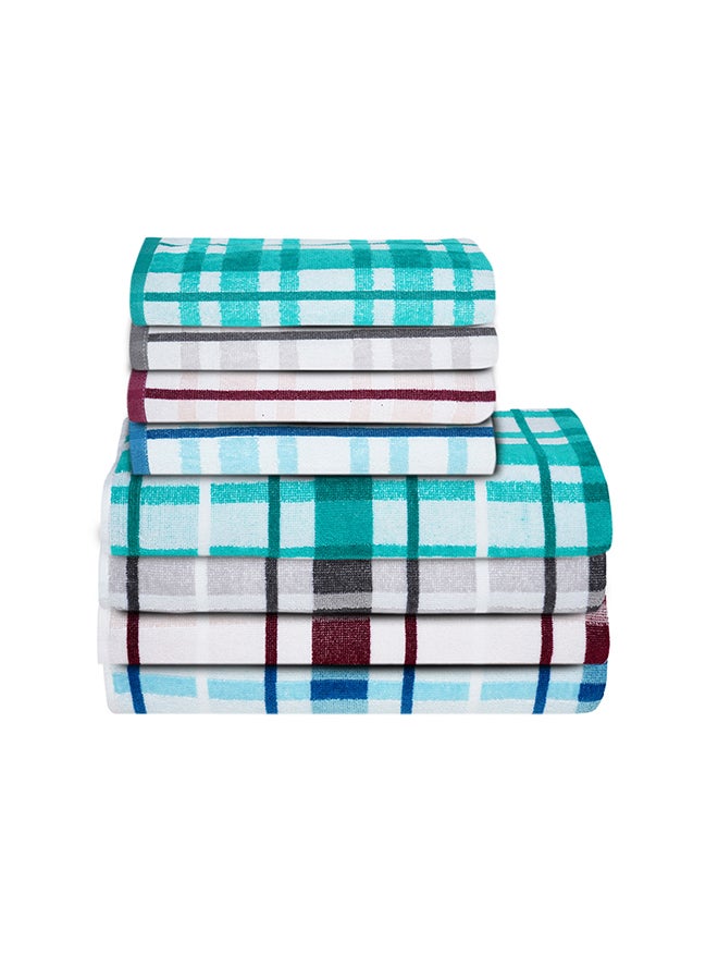 LAUREN Smith 8-Piece Set 4 Bath and 4 Hand Towel Set 75x150cm Multicolour 40x60cm - Image 1