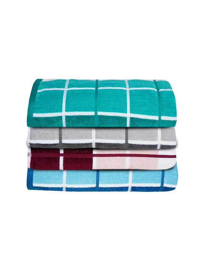 4-Piece Bath Towel Set Multicolour 70x140cm - v1651122309/N52919886A_1