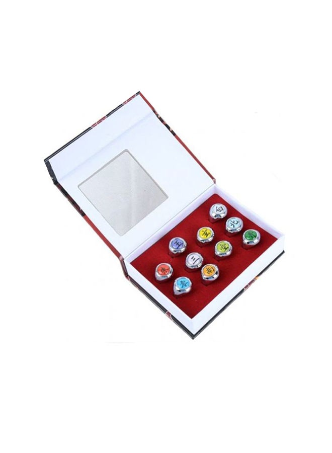 10-Piece Cosplay Dress Up Naruto Ring Set 1.8cm  - Image 1