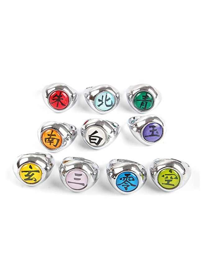 10-Piece Cosplay Dress Up Naruto Ring Set 1.8cm  - Image 5